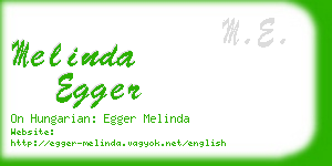 melinda egger business card